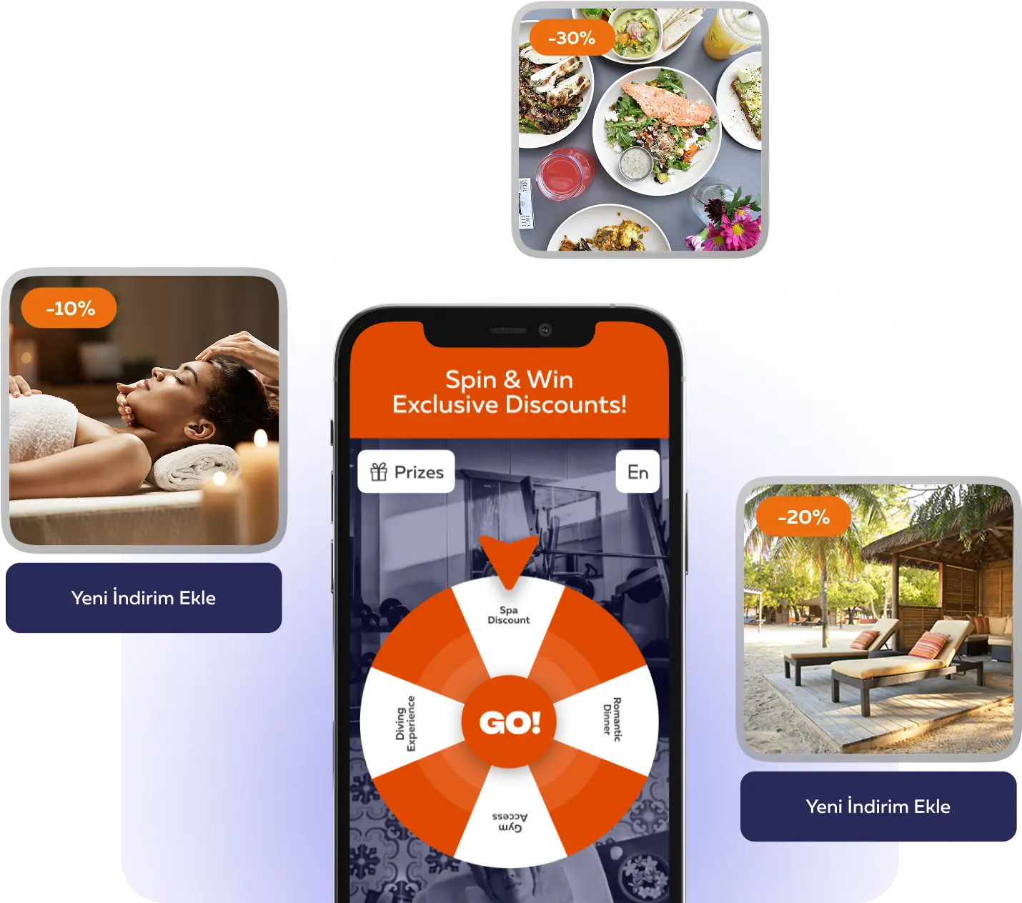BigYes Spin & Win interface for hotels