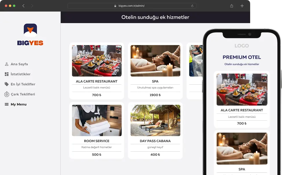 Otel İçinde - QR Menünüz